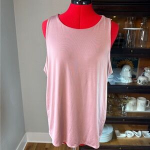 Edgely Pink Sleeveless Tank Top Stretchy Soft Plus Size 2X